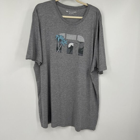 Travis Matthew Short sleeve T-shirt for men XXL Gray Graphic Tee Logo - Picture 1 of 6